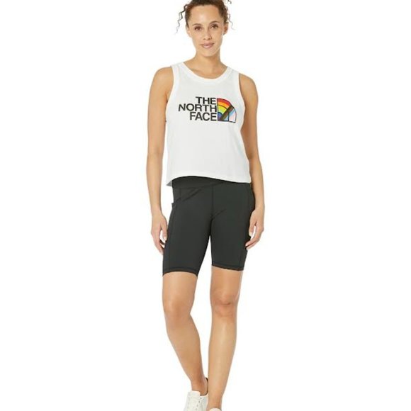 NWT $40 THE NORTH FACE Women S Dome LOGO Cropped Tank Top White Sleeveless Top - Picture 8 of 10